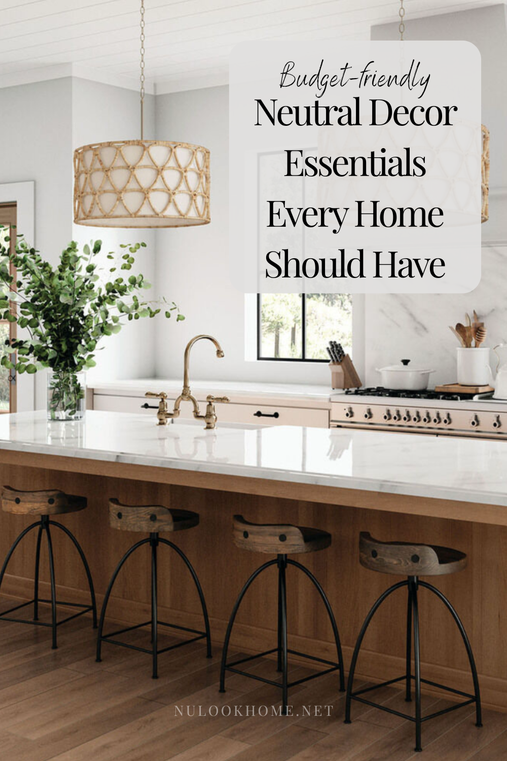 Neutral home decor featuring cream sofas, linen textiles, jute rugs, warm lighting, and natural wood accents for a timeless minimalist interior.