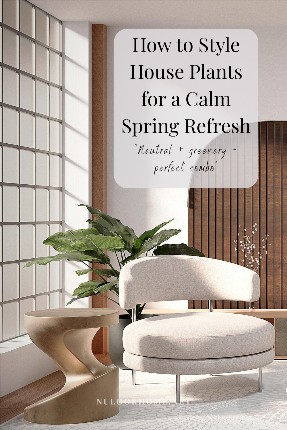 Learn how to style house plants in a neutral home with simple, calming ideas. Create a fresh, clutter-free spring space with intentional plant decor.